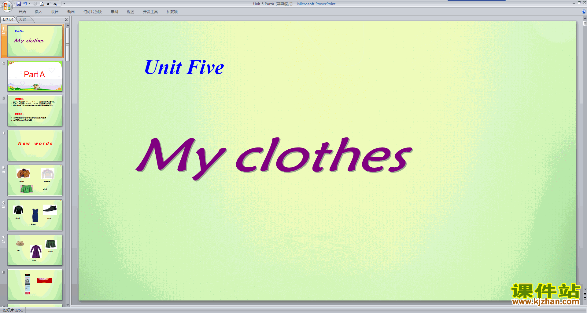 Ӣ˽pep:Unit5 My clothes Part A pptμ