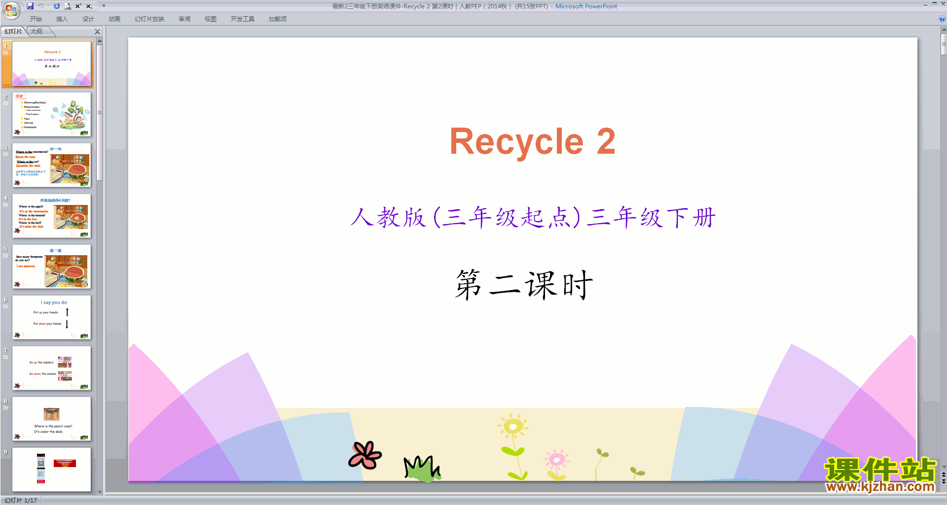 ˽̰(PEP)꼶Ӣ²:Recycle 22ʱpptμ