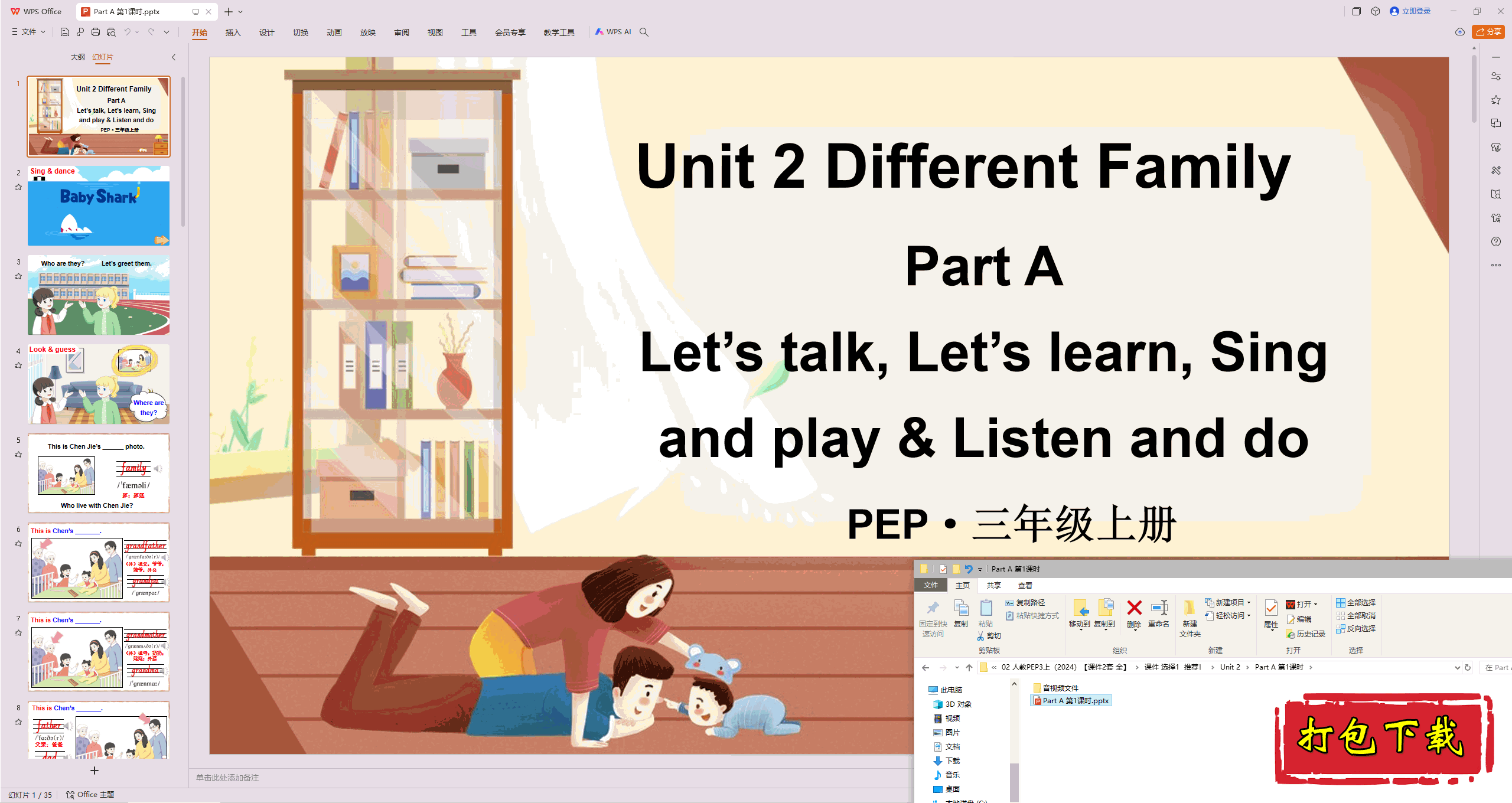 Unit2 Different families Part A 1ʱ pptμ+Ƶ