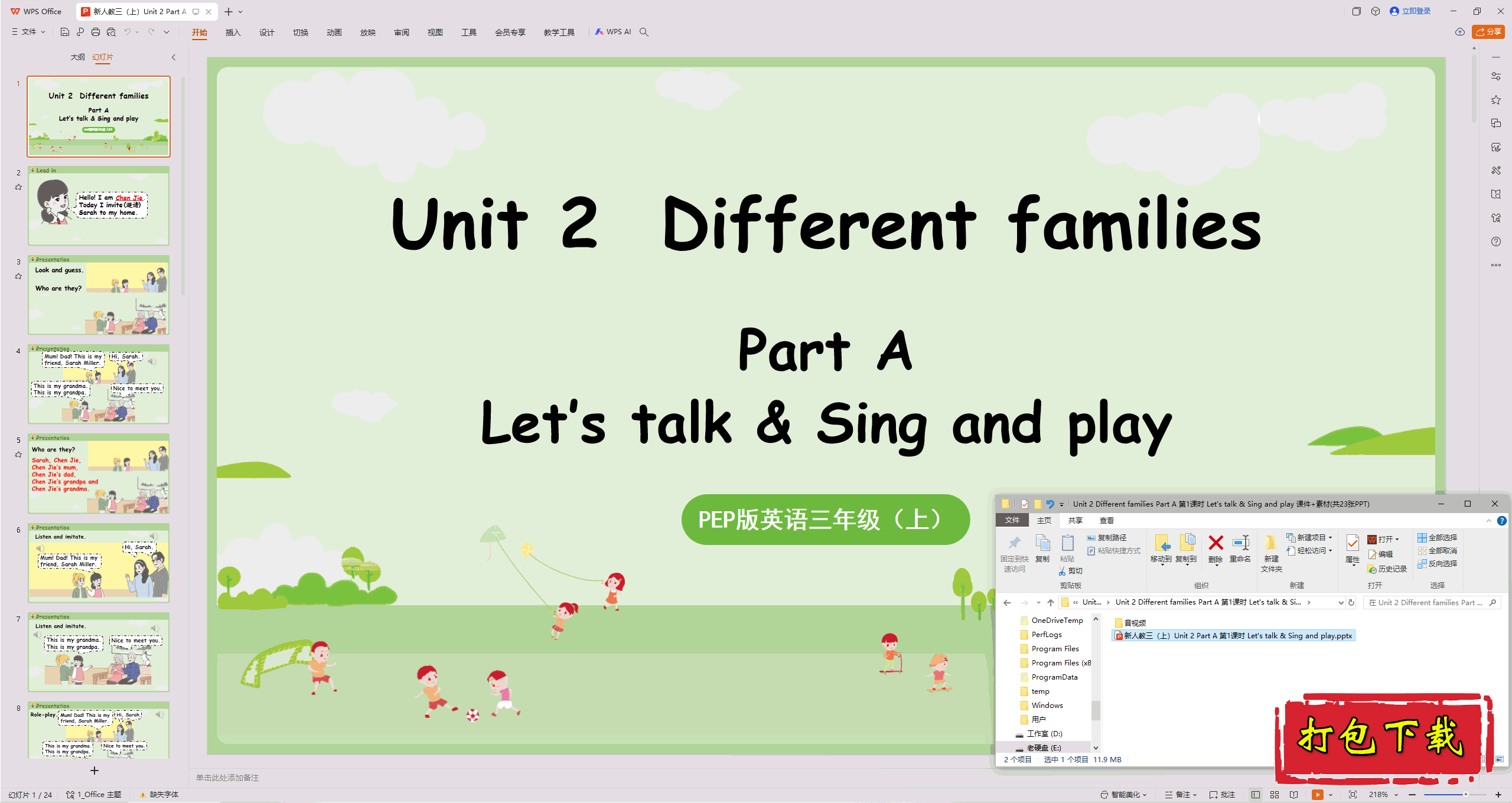 Unit 2 Different families Part A 1ʱpptμ+ز