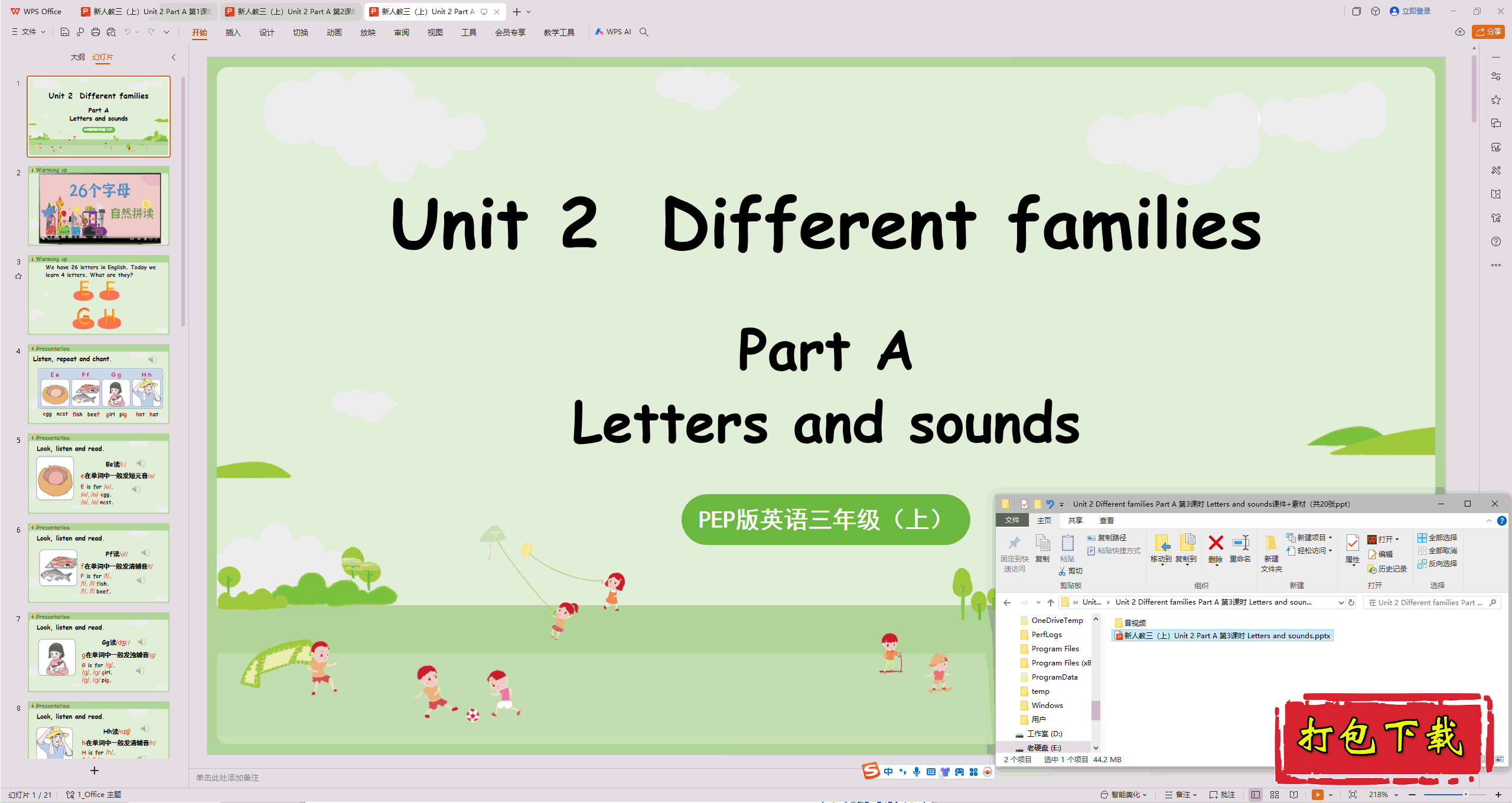 Unit 2 Different families Part A 3ʱpptμ+ز