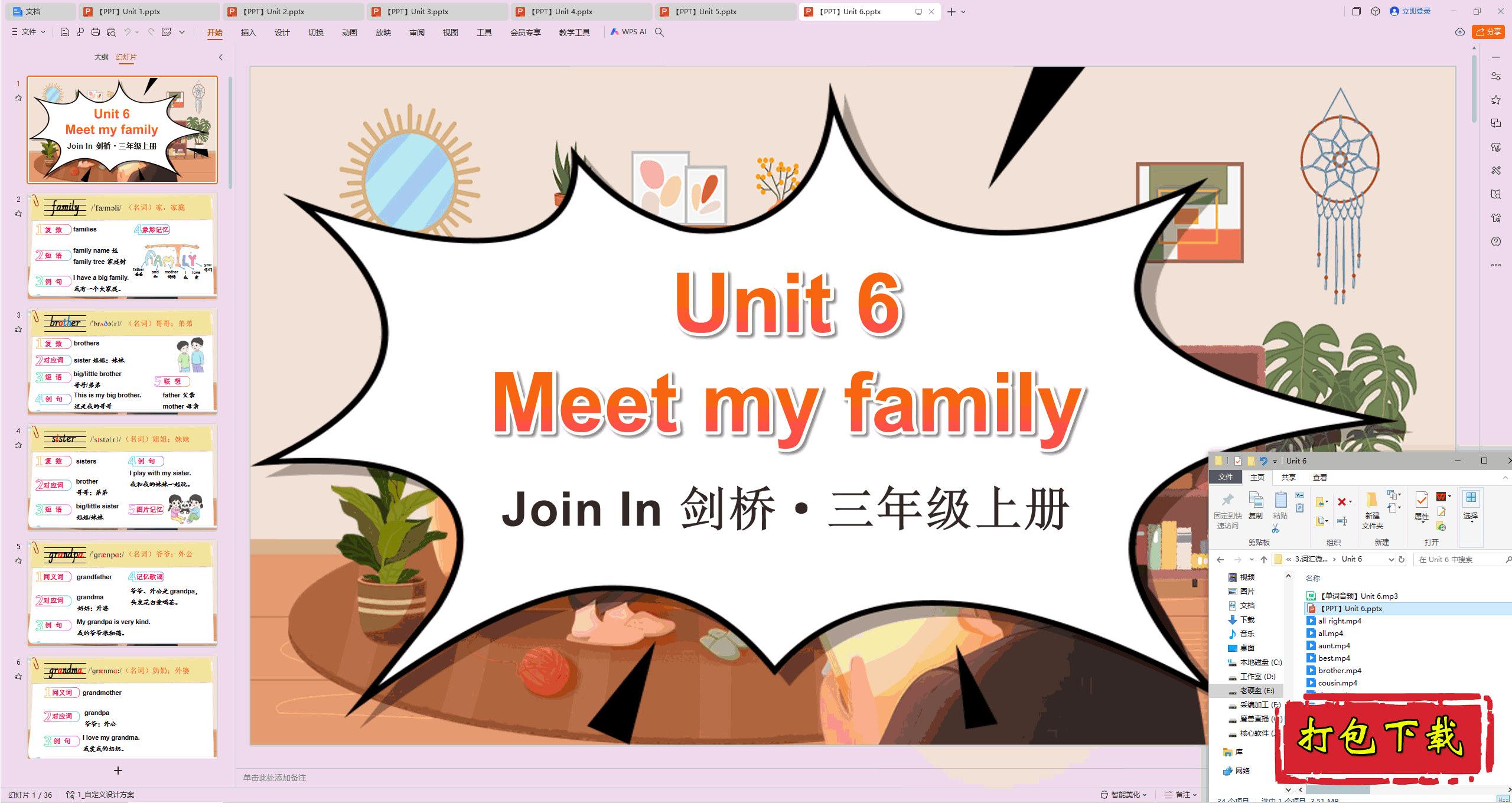 ŰӢʻ΢:Unit 6 Meet my familypptμ