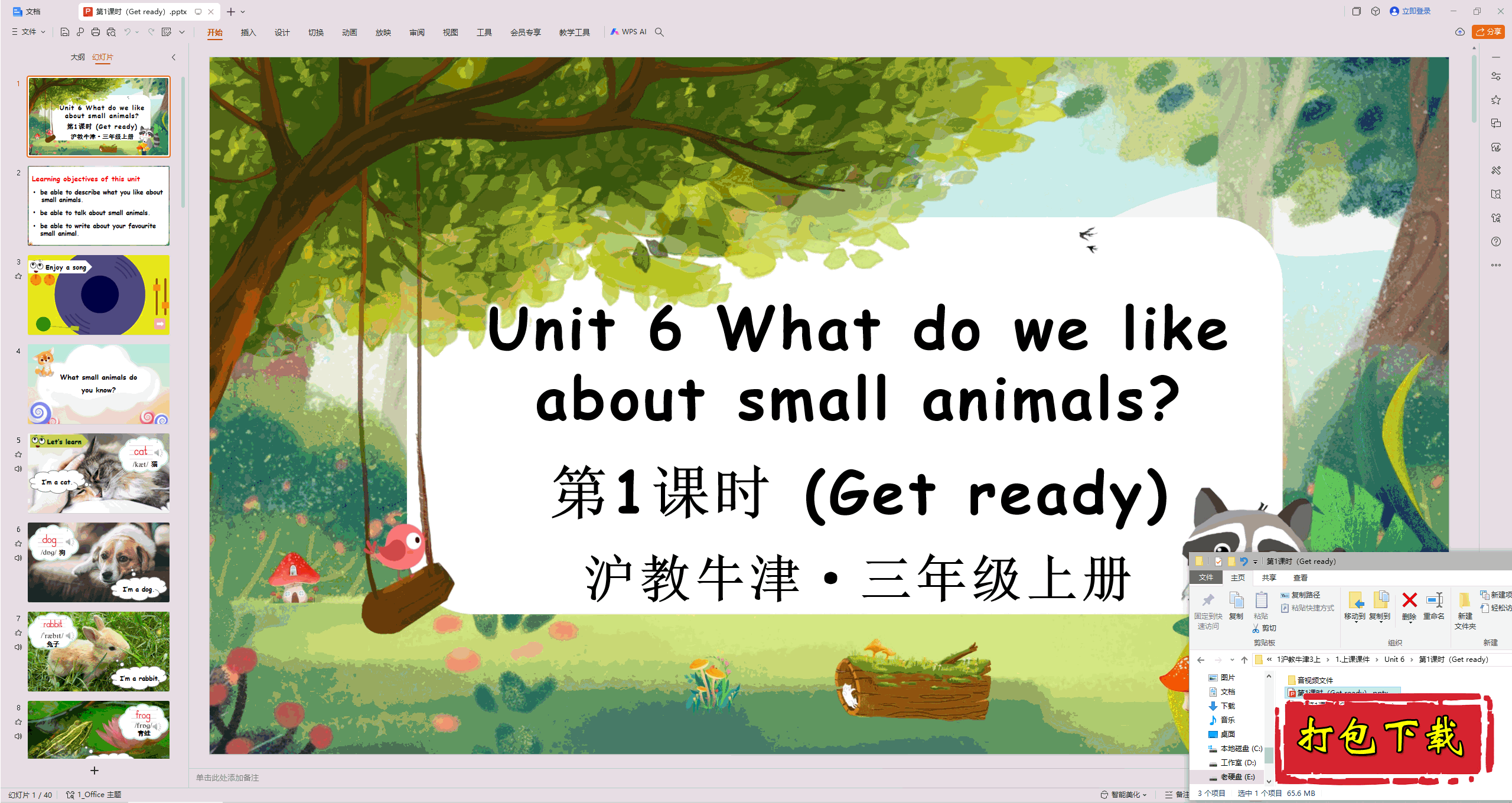 Unit 6 What do we like about small animals?pptμ