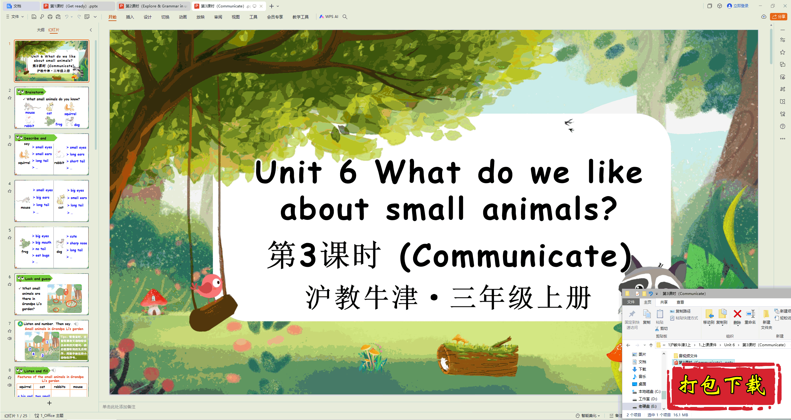 Unit 6 What do we like about small animals?pptμ